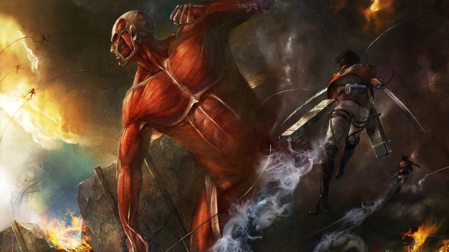 Fire demon sword battle armor free wallpaper - medium preview image