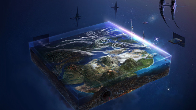 Eden box space planet station free wallpaper - medium preview image