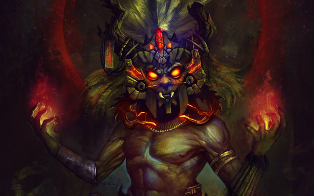 Demonic glowing eyes sword orb free wallpaper - medium preview image