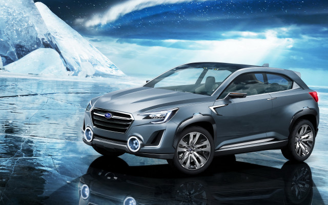 Silver suv frozen icebergs blue free wallpaper - medium preview image