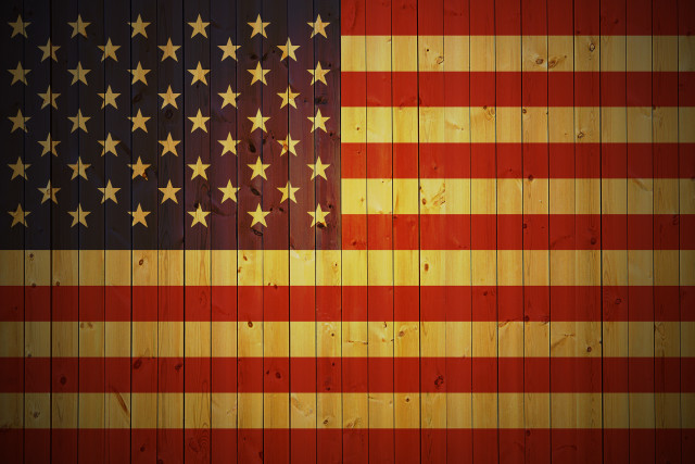Wooden american flag grungy background free wallpaper - medium preview image