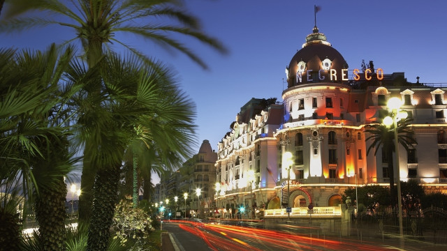 Dome building night lights palm free wallpaper - medium preview image