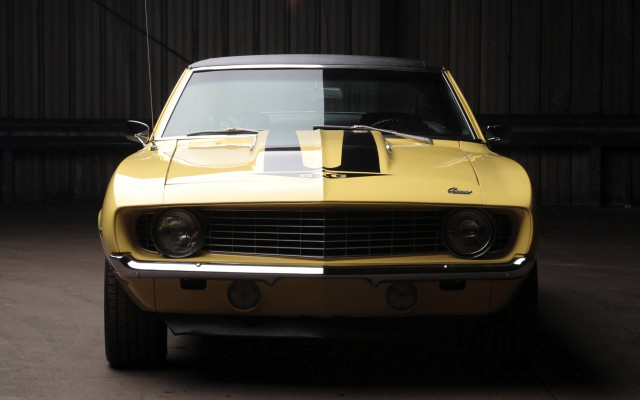 Yellow car black stripe ultrafine free wallpaper - medium preview image