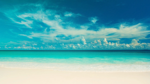 Beach blue sky white sand #7 free wallpaper - medium preview image