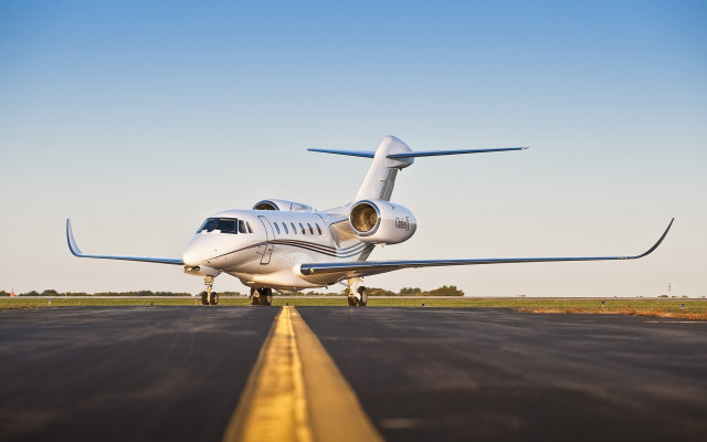 Small airplane runway airport photorealism free wallpaper - medium preview image