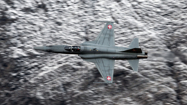 Fighterjet snowymountain redcross jigsaw airplane free wallpaper - medium preview image