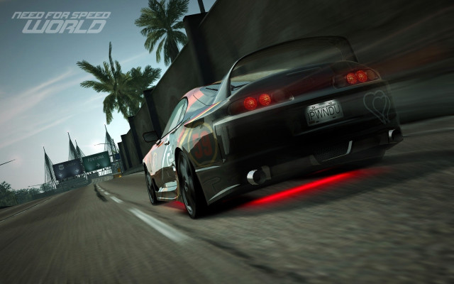 Car palm tree wall building free wallpaper - medium preview image