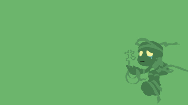 Cartoon character green background demon free wallpaper - medium preview image
