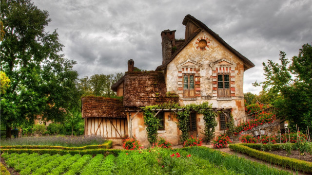 House garden cloudy sky arts free wallpaper - medium preview image