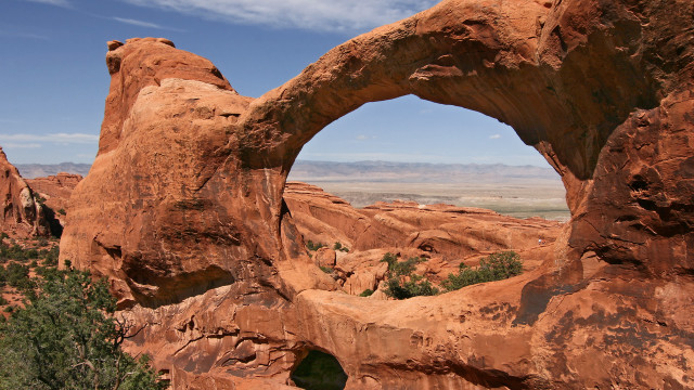 Large rock arch valley mountain free wallpaper - medium preview image