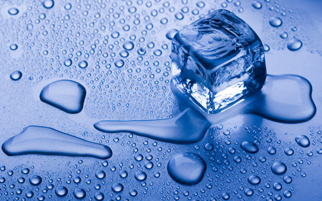 Ice water drops blue background free wallpaper - medium preview image