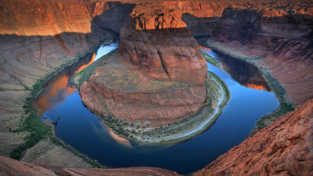 River canyon mountains desert trees free wallpaper - medium preview image