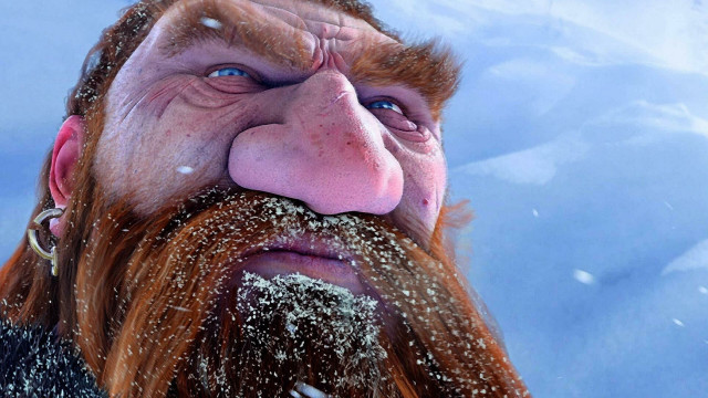 Beard nose ring hyperrealistic blue free wallpaper - medium preview image