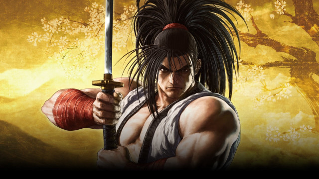 Man sword apple yellow background free wallpaper - medium preview image