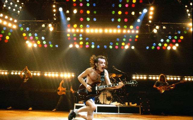 Man guitar stage lights performance free wallpaper - medium preview image