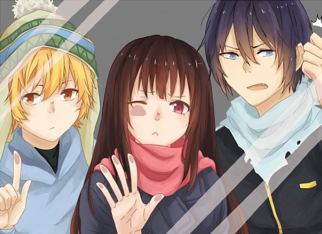 Anime characters hand up side free wallpaper - medium preview image
