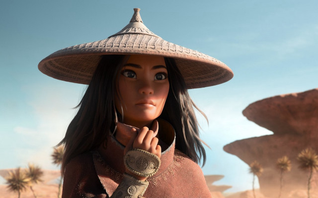 Woman hat brown jacket desert free wallpaper - medium preview image
