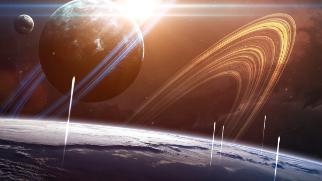 Solar system planets bright sun free wallpaper - medium preview image