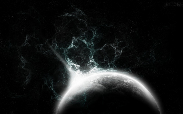 Space matte painting astronaut aurora free wallpaper - medium preview image