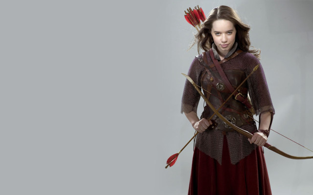 Woman costume bow arrow red free wallpaper - medium preview image