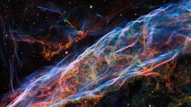 Colorful nebula space aurora fireworks free wallpaper - medium preview image