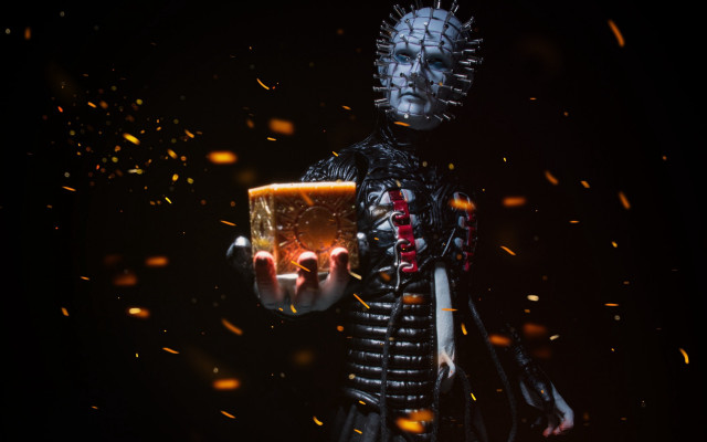 Man black suit fire sparks free wallpaper - medium preview image