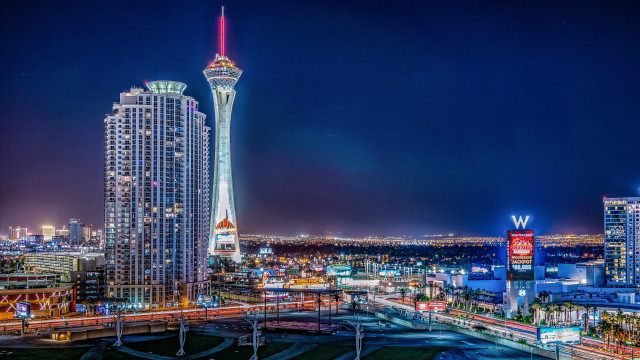 City skyline tower night lights #3 free wallpaper - medium preview image