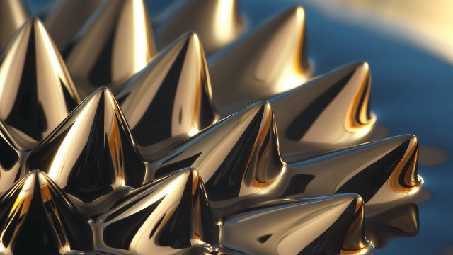 Shiny metal objects abstract sculpture free wallpaper - medium preview image