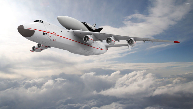 Large white airplane cloudy sky #4 free wallpaper - medium preview image