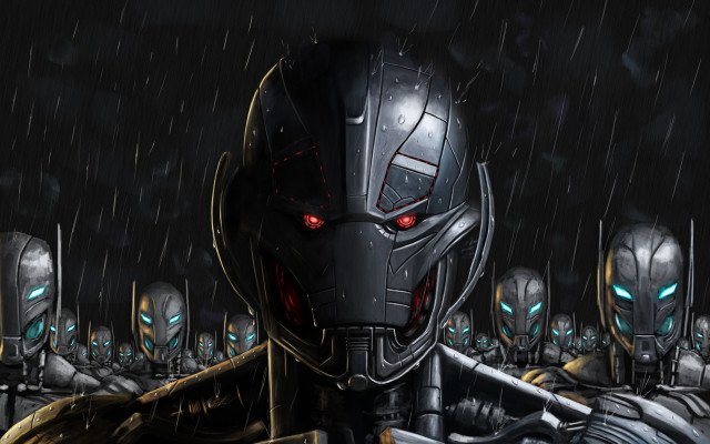 Alien men rain red glowing free wallpaper - medium preview image