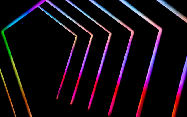 Multicolored lines dark room neon free wallpaper - medium preview image