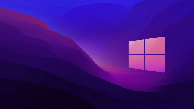 Purple pink background window mountains free wallpaper - medium preview image
