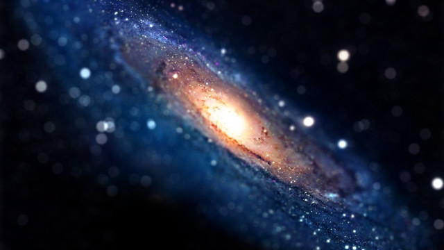 Large colorful galaxy stars horizon free wallpaper - medium preview image