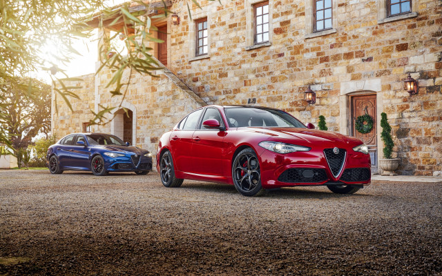 Two cars stone building renaissance free wallpaper - medium preview image