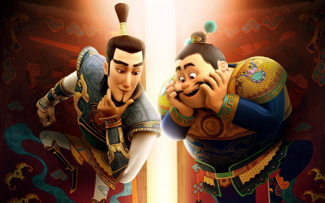 Cartoon characters cellphone chinese clothes free wallpaper - medium preview image