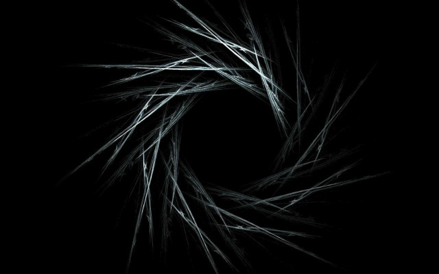 Black white circular lines night free wallpaper - medium preview image