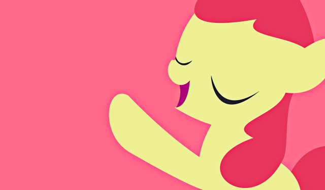 Pink pony closed eyes heart free wallpaper - medium preview image