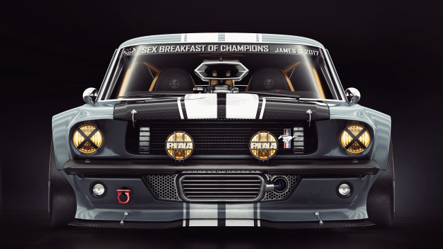 Cobra racing stripe hood lights free wallpaper - medium preview image