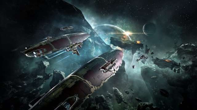 Space ships stars planets 1980s free wallpaper - medium preview image