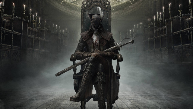 Man black suit two swords free wallpaper - medium preview image