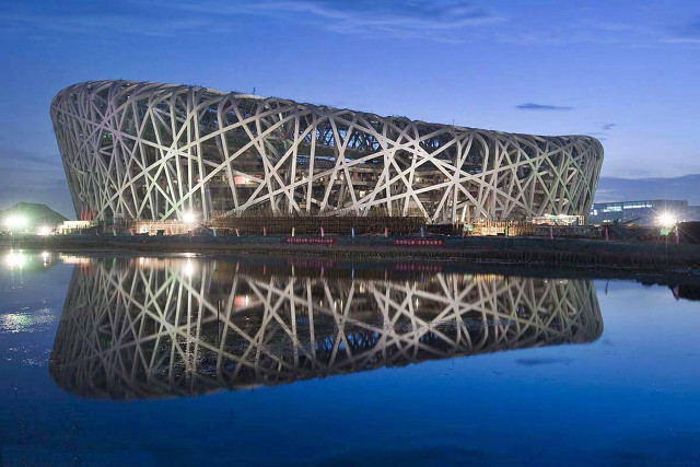 Large building tall structure water free wallpaper - medium preview image
