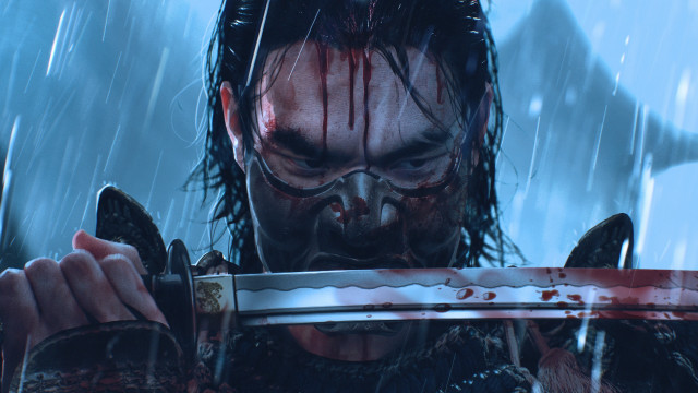 Man blooded sword rain shark free wallpaper - medium preview image