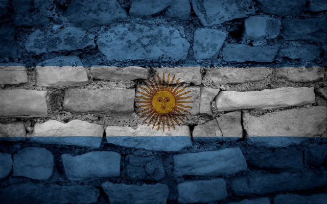 Stone wall argentina flag sun free wallpaper - medium preview image