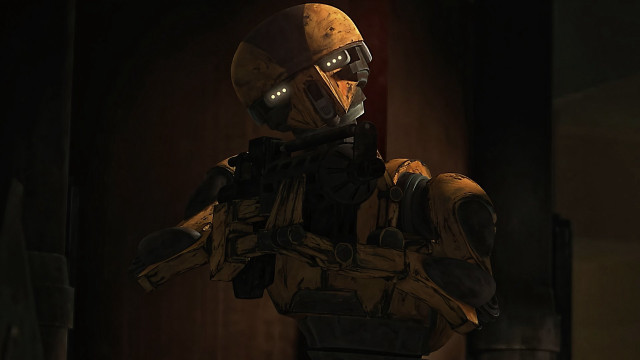 Man yellowhelmet black suit gun free wallpaper - medium preview image