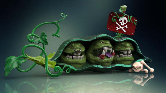 Green pearl skull crossbones pirate free wallpaper - medium preview image