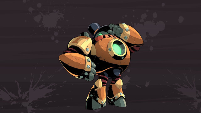 Robot green eye paint spots free wallpaper - medium preview image