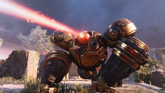 Robot red light battle scene free wallpaper - medium preview image