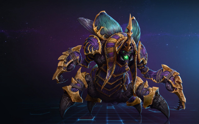 Alien armor planet starry sky free wallpaper - medium preview image