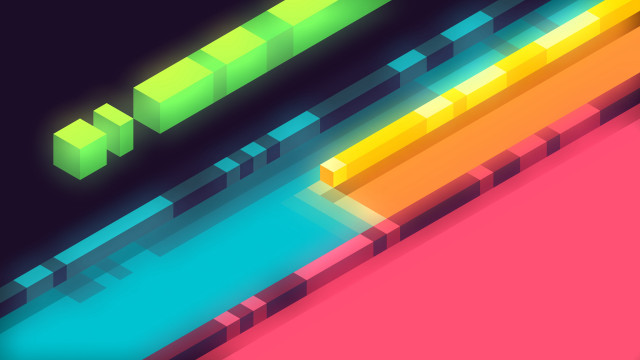 Colorful light green synchromism pixelart free wallpaper - medium preview image