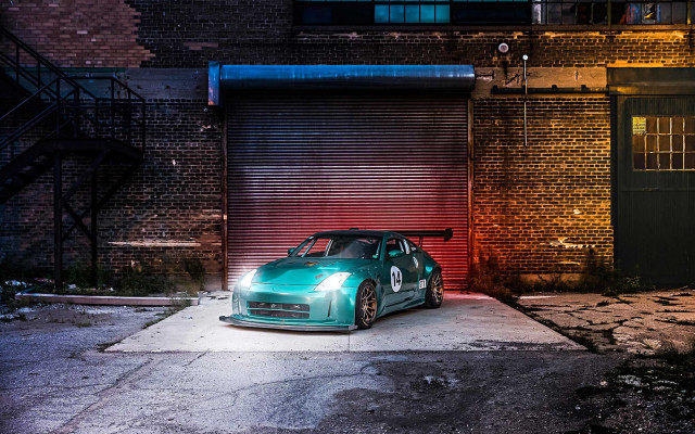 Small car garage red light free wallpaper - medium preview image